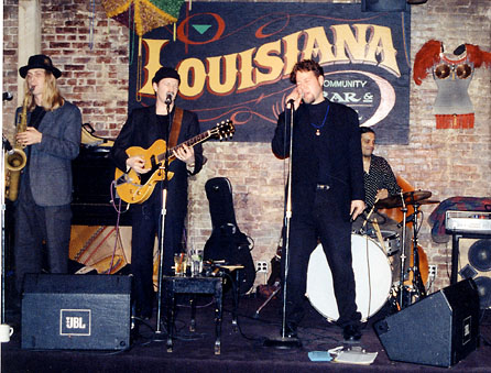 Ron Sunshine & Full Swing at Louisiana Community Bar & Grill in NYC (1997); Credit: Lydia Mann