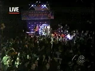 Performing aboard the USS Intrepid (New Years Eve 2000); Credit: Newschannel 4, New York (NBC)