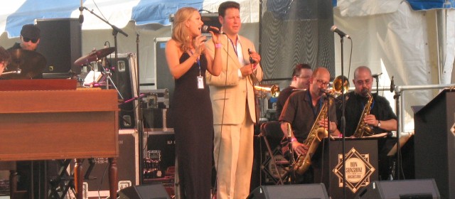 Ron and Sarah Tolar at the Red Bank Jazz and Blues Festival.