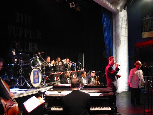 With George Gee's Big Band at The Supper Club (December 30, 2001); Credit: Feather Frazier